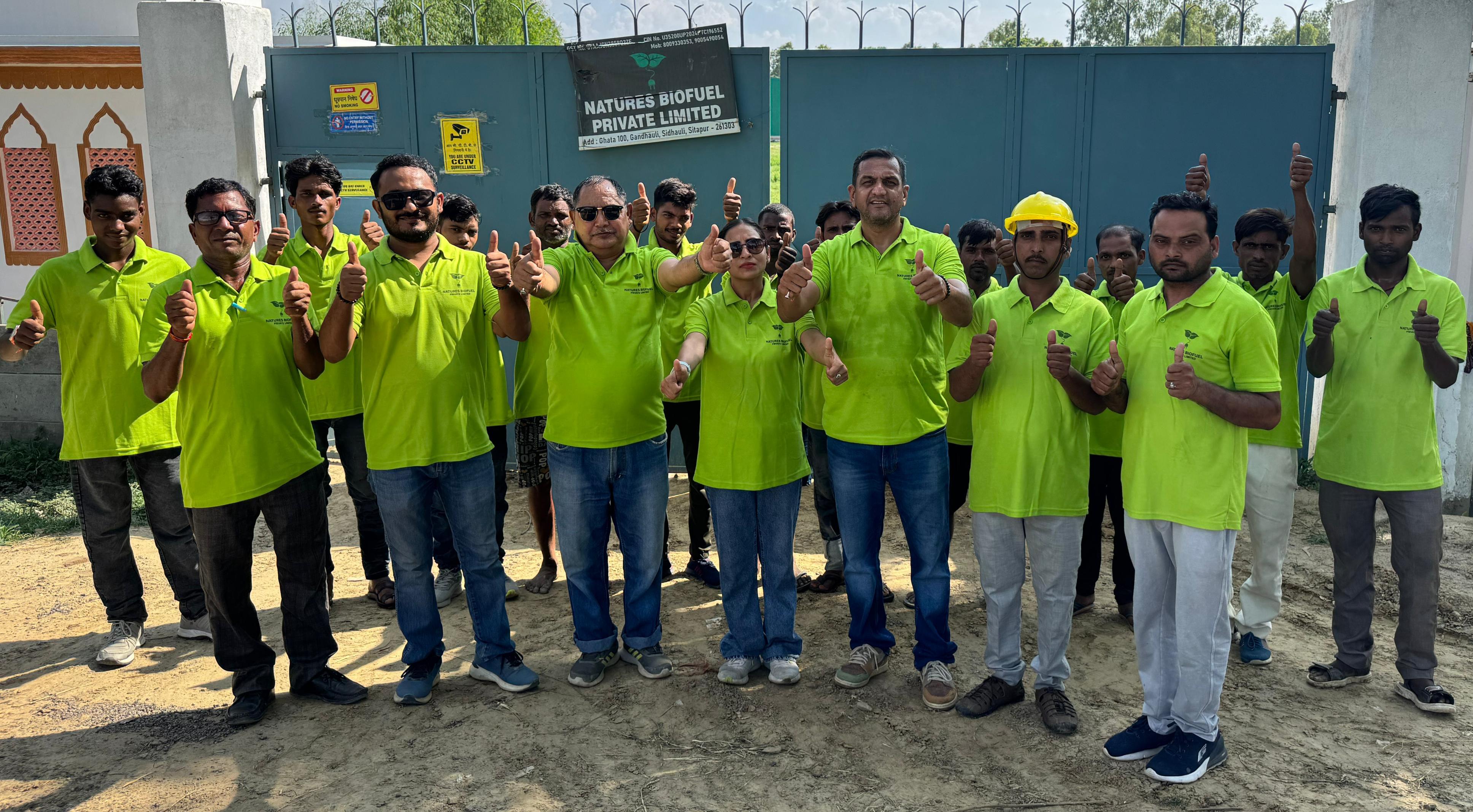 Natures Biofuel team at our Sitapur factory